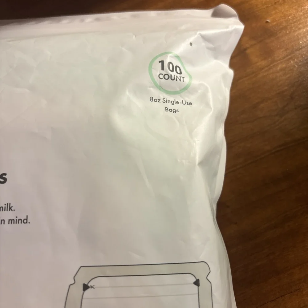 Motif Medical Breastmilk 8 oz Single Use Storage Bags BPA Free 100 count NEW